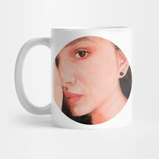 Staring girl portrait Mug